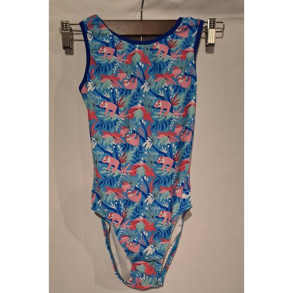 Destira Pink‎ Sloth Gymnastics Leotard Size Child Medium - Picture 1 of 5